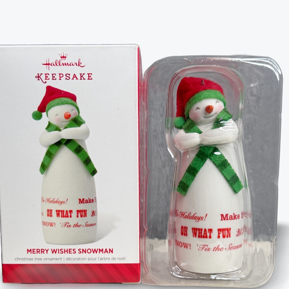 Hallmark Keepsake‎ Merry Wishes Snowman 2014 Limited Edition Christmas Ornament